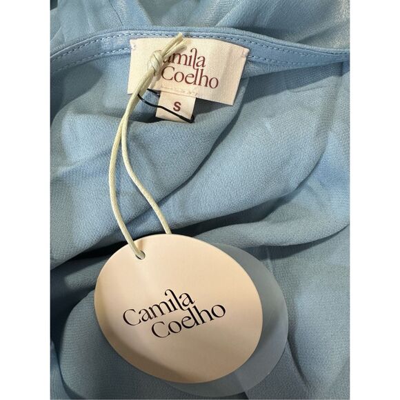 NWT CAMILA COELHO PAYTON MAXI DRESS DUSTY BLUE SIZE S $278 - Picture 7 of 8